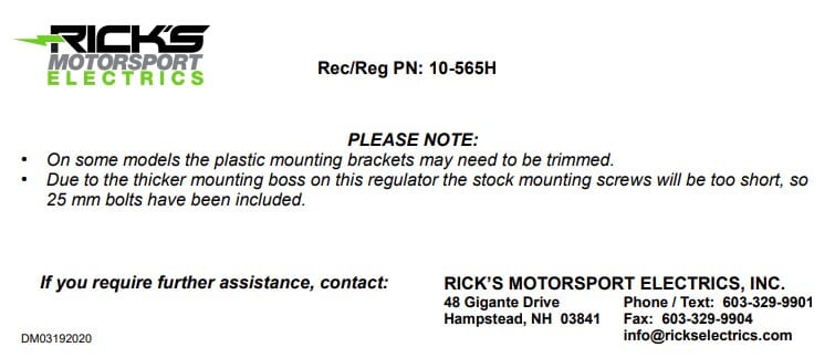 Hot Shot Series Polaris Rectifier Regulator 10_565H from Rick's